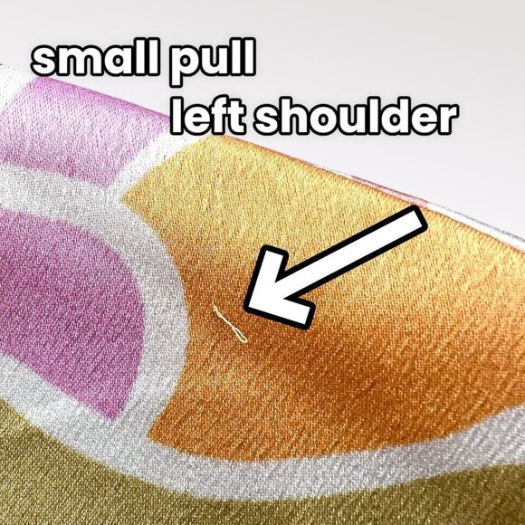 NWT Halogen Abstract Floral Print Cap Sleeve Blouse Pink Orange Lightweight XS - Picture 11 of 11